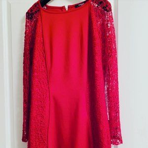 Fashion Star Red Laced Dress Sz 8 New w/o tag